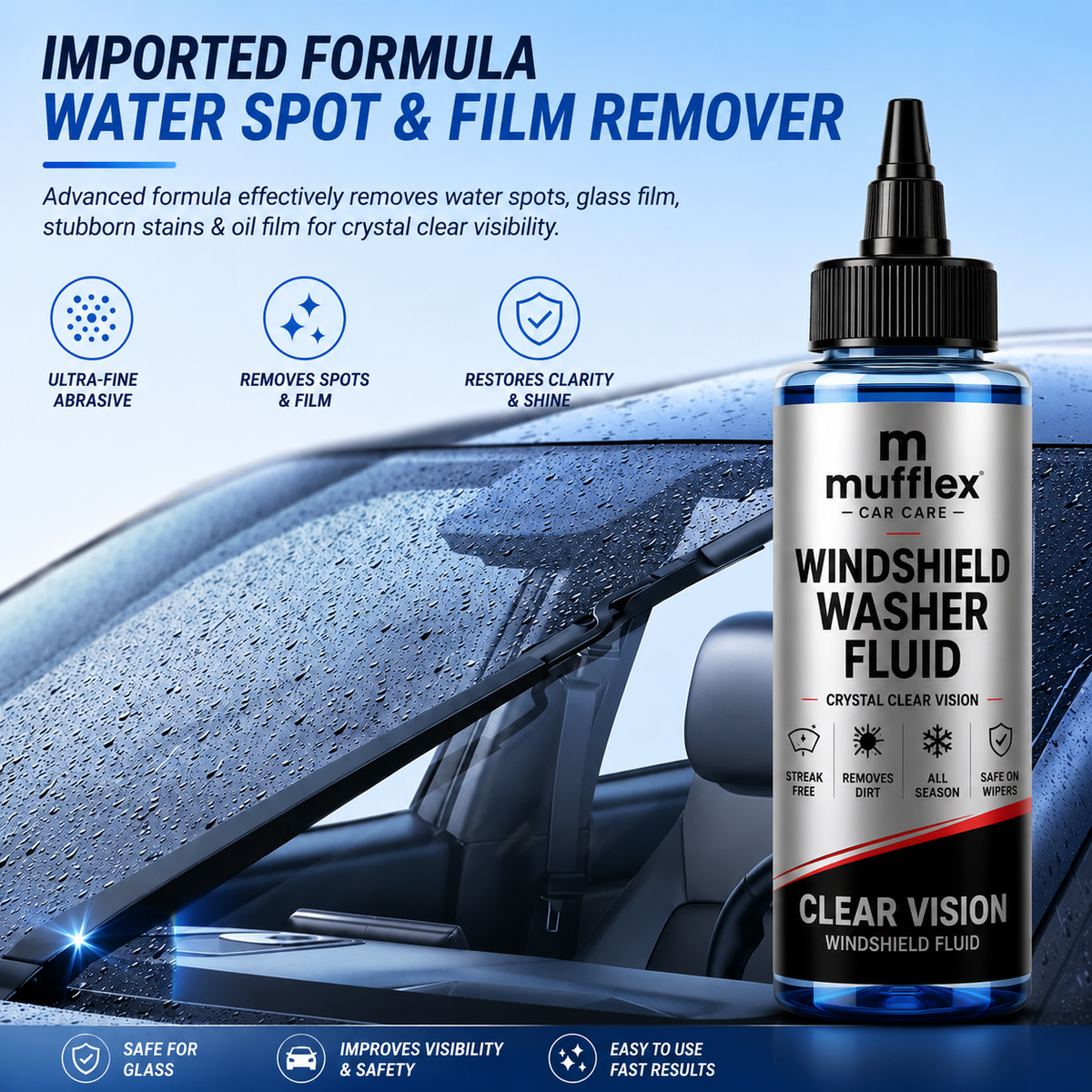 Cerium Glass Polish + Windshield Washer | Perfect Combo