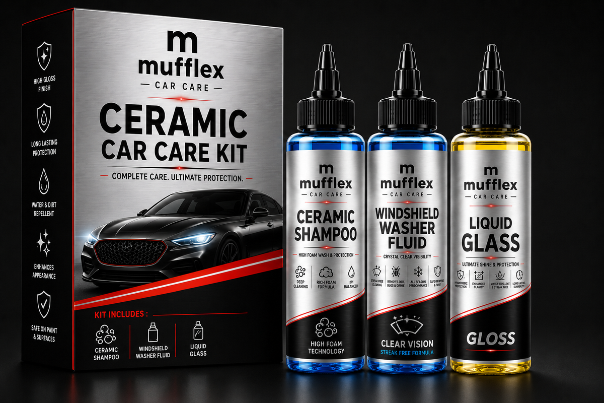 MUFFLEX CERAMIC CAR CARE KIT- THE 3-STEP PROTECTION PROCESS