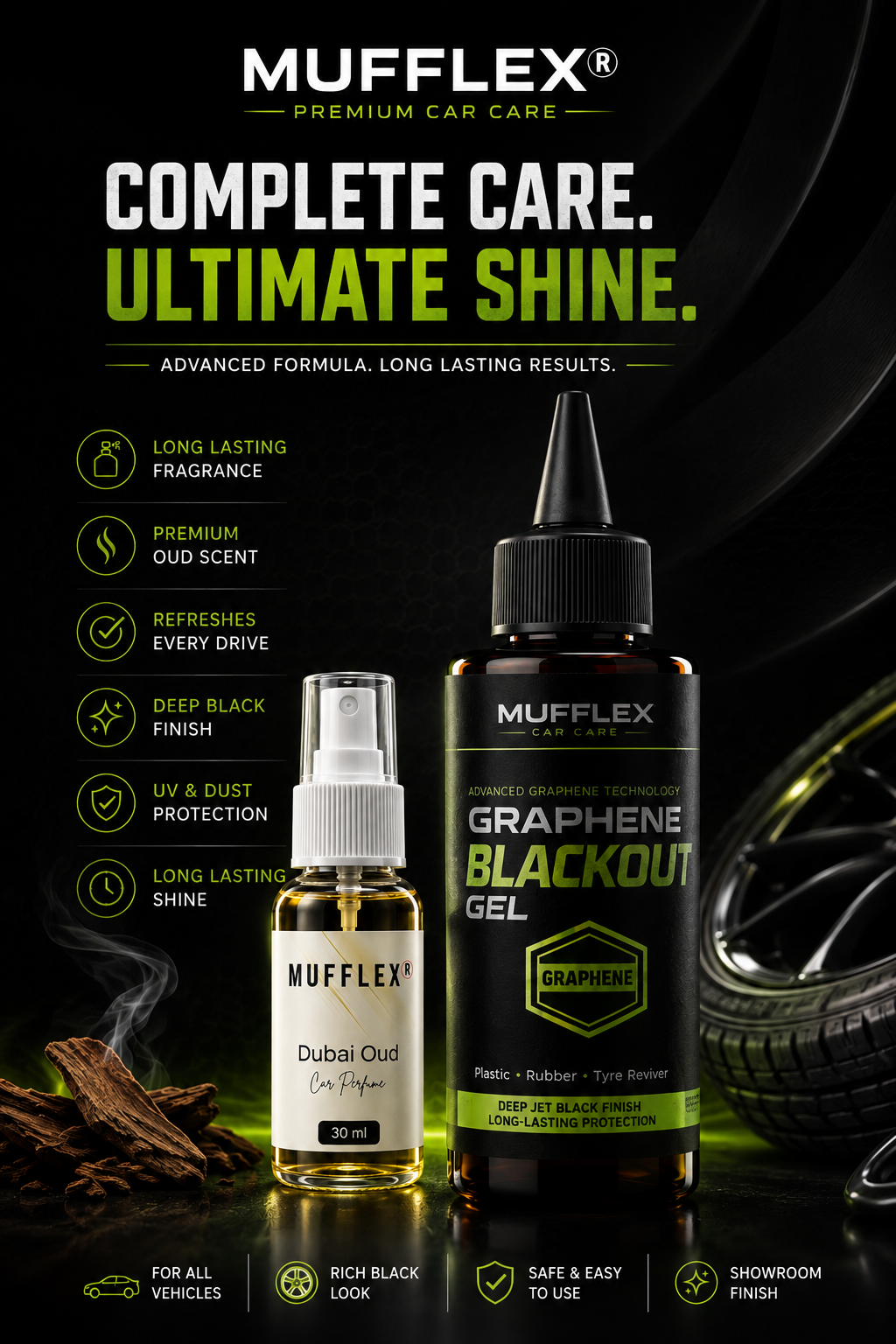 Graphene Blackout Gel & Car Perfume Combo