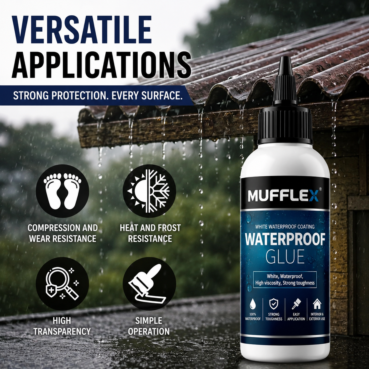 Waterproof Glue Stop Leaks. Seal Cracks. Waterproof Everything.